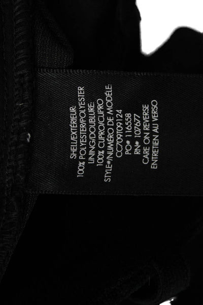 Alice + Olivia Women Cropped Cargo Pants Black Button 100% Polyester Size 0