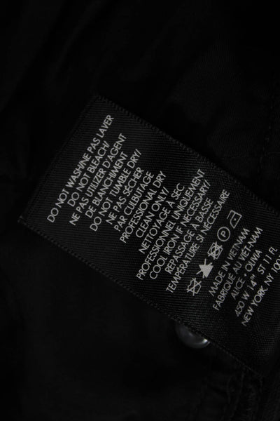 Alice + Olivia Women Cropped Cargo Pants Black Button 100% Polyester Size 0
