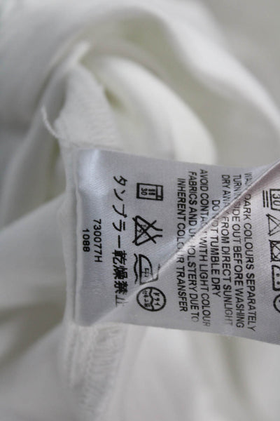 Jaeger Womens Cropped Ankle Pants White Cotton Elastane Size 14
