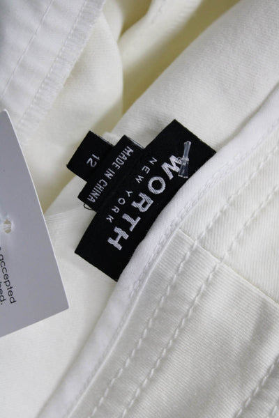 Worth Women Ankle Dress Pants White Size 12