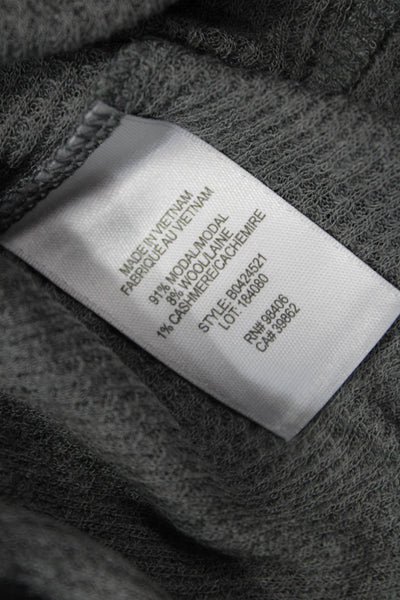 Theory Women Basic Gray V-Neck Short Sleeve T-Shirt Size S