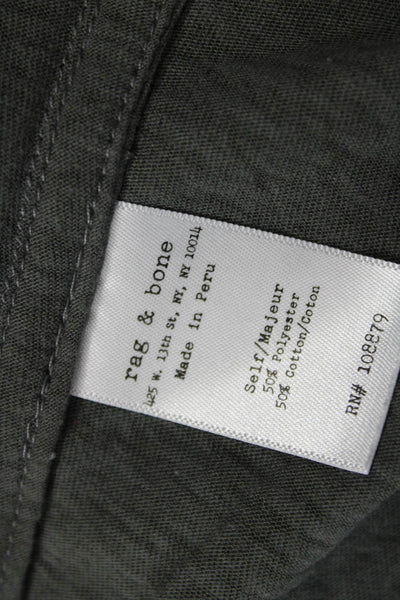 Rag & Bone Women Basic Dark Gray Viscose Round Neck Short Sleeve T-Shirt Size L