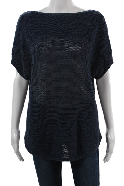 Tommy Bahama Unisex Dark Blue Bohemian Pullover Sweater Short Sleeve Size L