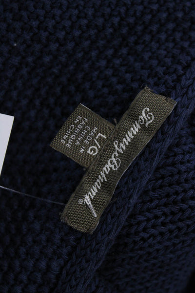 Tommy Bahama Unisex Dark Blue Bohemian Pullover Sweater Short Sleeve Size L