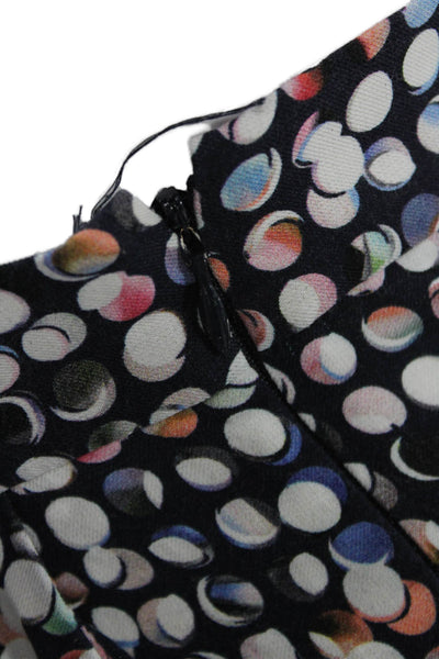COS Womens Polka Dot Black Cropped Pants Zip Viscose Wool Size 12