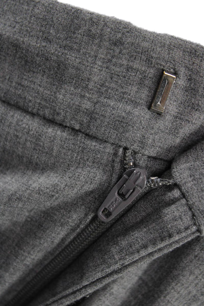 Banana Republic Unisex Gray Dress Pants Hook & Eye 88% Polyester Size 8