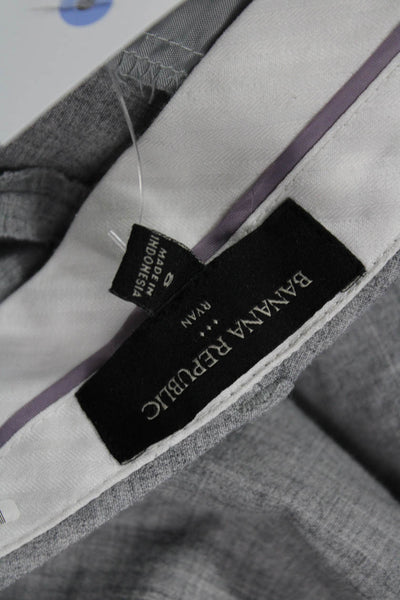 Banana Republic Unisex Gray Dress Pants Hook & Eye 88% Polyester Size 8