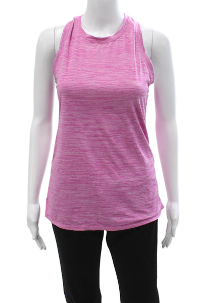 Lululemon Womens Pink Striped Sleeveless Tank Crew Neck Size 4