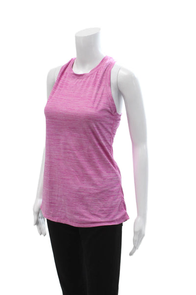 Lululemon Womens Pink Striped Sleeveless Tank Crew Neck Size 4