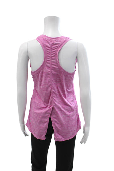 Lululemon Womens Pink Striped Sleeveless Tank Crew Neck Size 4