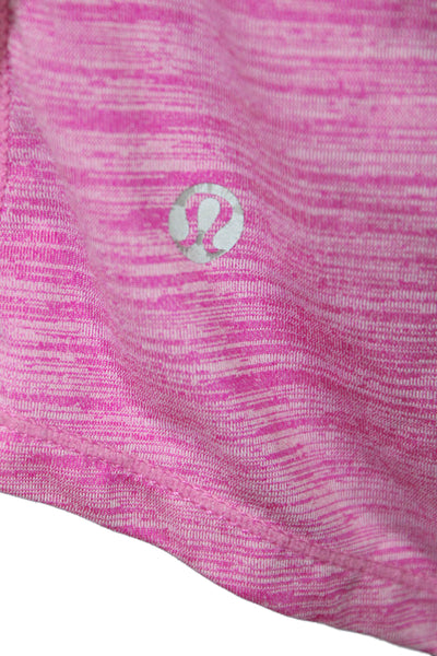 Lululemon Womens Pink Striped Sleeveless Tank Crew Neck Size 4