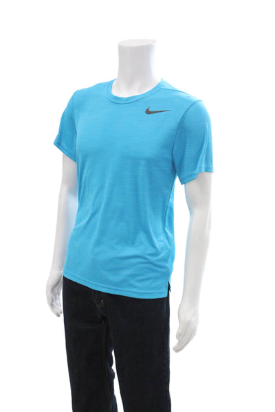 Nike Mens Blue Sports T-Shirt Short Sleeve Crew Neck Polyester Size S