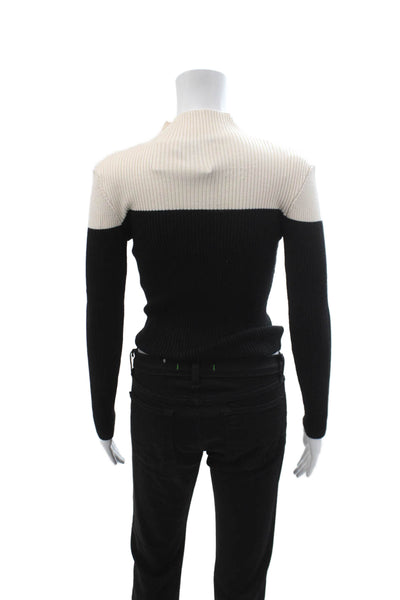 Zara Unisex Pullover Beige Mock Neck Long Sleeve Viscose Blend Fall Size S