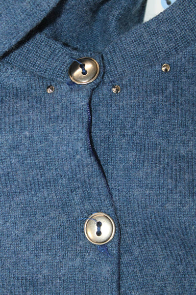 Deborah Lindquist Unisex Dark Blue Button Cardigan Long Sleeve Size M