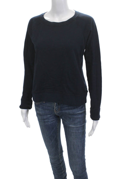 The Lady + The Sailor Womens Pullover Sweatshirt Dark Blue 100% Cotton Size 1