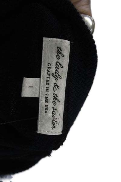 The Lady + The Sailor Womens Pullover Sweatshirt Dark Blue 100% Cotton Size 1