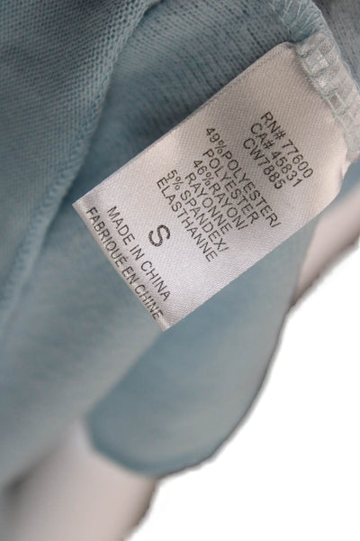 Chaser Womens Pullover Hoodie Light Blue Drawstring Ski Graphic Size S