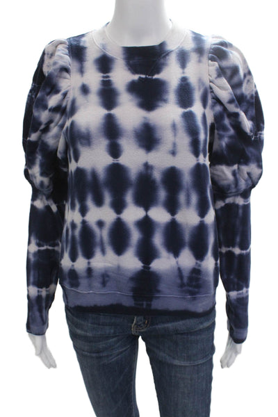 Ulla Johnson Womens Pullover Sweatshirt Dark Blue Crew Neck Long Sleeve Size S