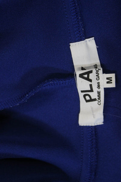 Play Comme Des Garcons Unisex Full-Zip Hoodie Blue Graphic Size M