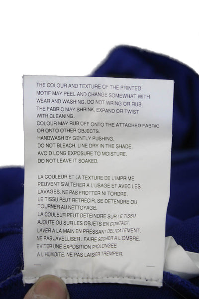 Play Comme Des Garcons Unisex Full-Zip Hoodie Blue Graphic Size M