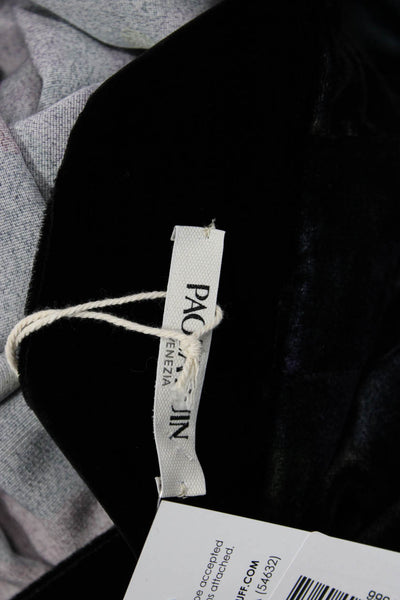 Paola Zuin Womens Pleated Maxi Skirt Black Viscose Silk Size 40