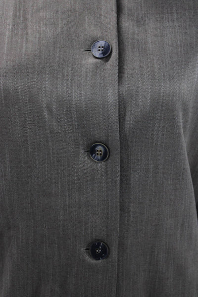 QL2 Unisex 2 Piece Suit Jacket Pants Brown Viscose Bamboo Mock Neck Size 42