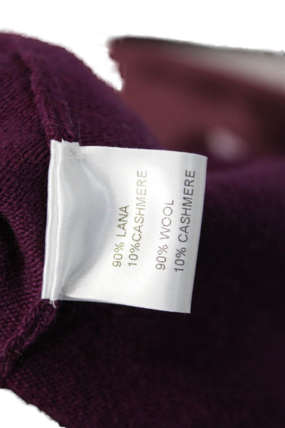 Paola Zuin Women Basic Purple Wool Cashmere Tank Size S