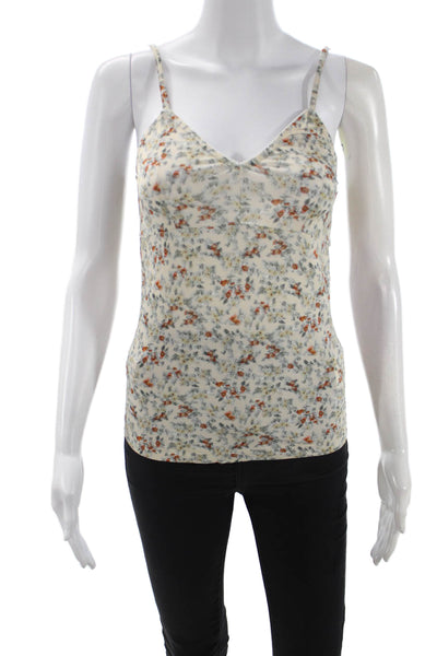 Paola Zuin Women Beige Silk Floral Camisole Size 40