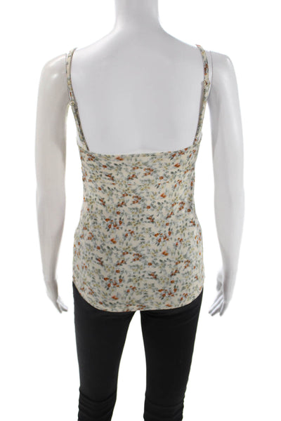 Paola Zuin Women Beige Silk Floral Camisole Size 40