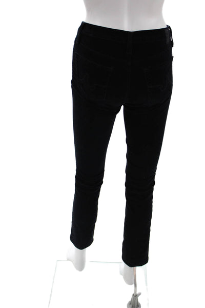 AG Adriano Goldschmied Women Black Cropped Skinny Jeans 27in Size 25