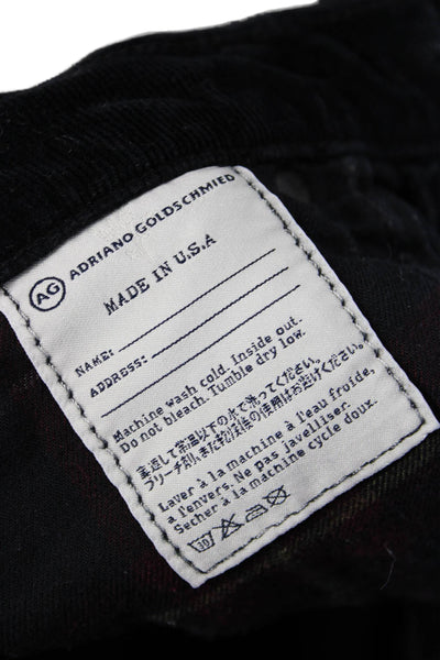 AG Adriano Goldschmied Women Black Cropped Skinny Jeans 27in Size 25