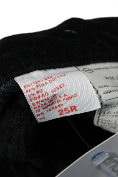AG Adriano Goldschmied Women Black Cropped Skinny Jeans 27in Size 25