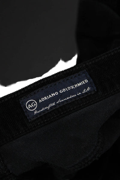 AG Adriano Goldschmied Women Black Cropped Skinny Jeans 27in Size 25