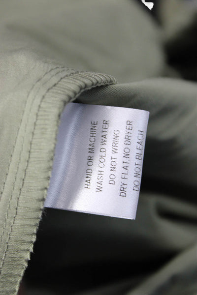 Local European Unisex Cargo Windbreaker Pants Green Drawstring Army Size 30