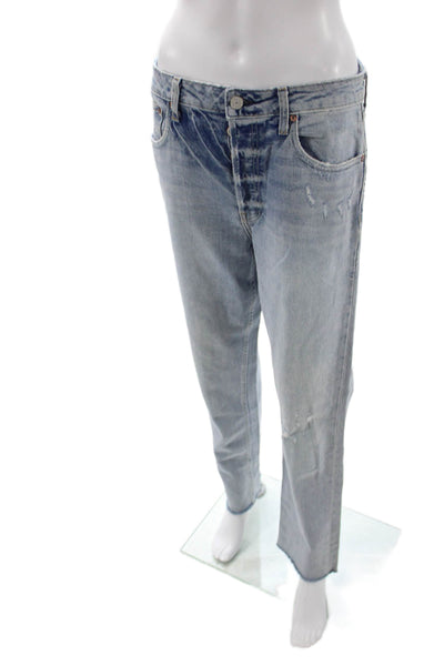 Trave Unisex Light Blue Straight Jeans High Rise Size 30