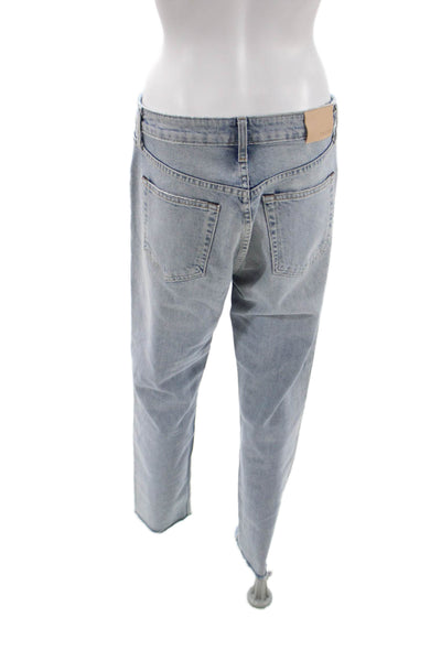 Trave Unisex Light Blue Straight Jeans High Rise Size 30