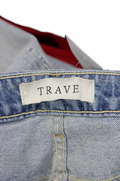 Trave Unisex Light Blue Straight Jeans High Rise Size 30