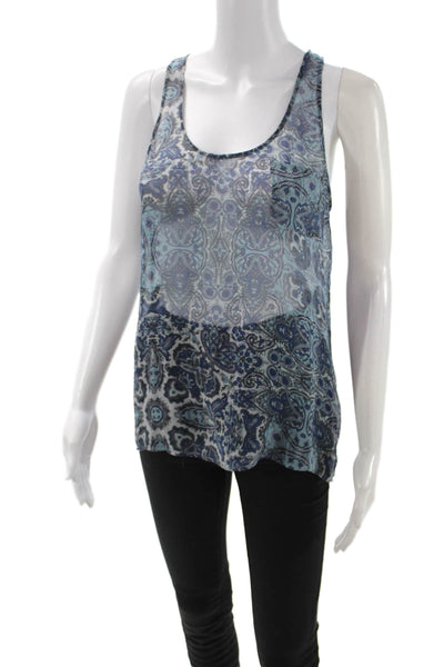 Joie Women Silk Paisley Camisole Sleeveless Round Neck Boho Size S