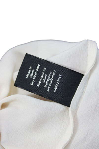 Elizabeth & James Women Kimono Silk Blouse Long Sleeve White Size XS