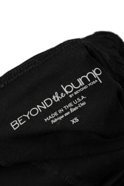 Beyond the Bump Womens Ankle Maternity Leggings Black Space Size XS