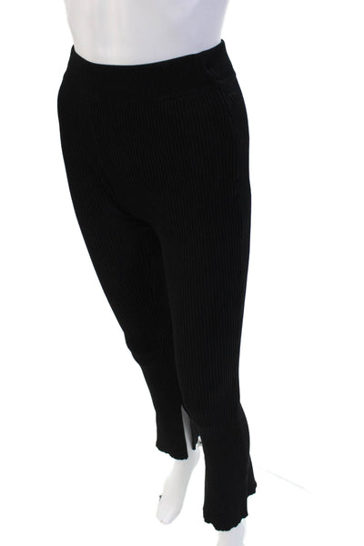 Le Ore Women Cropped Striped Black Pants Size XS