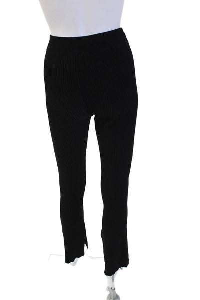 Le Ore Women Cropped Striped Black Pants Size XS