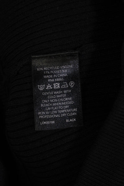 Le Ore Women Cropped Striped Black Pants Size XS