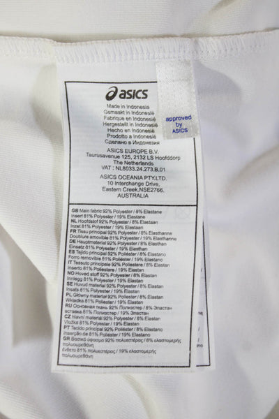 Asics Women Bodycon Tank Dress White Sleeveless Crew Neck Size XS