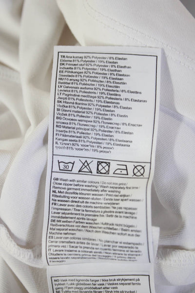 Asics Women Bodycon Tank Dress White Sleeveless Crew Neck Size XS