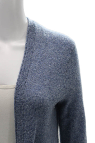 Minnie Rose Unisex Cashmere Cardigan Blue 3/4 Sleeve Bohemian Size XS