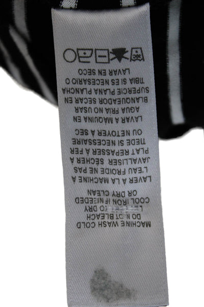 Frame Women Basic Striped Sleeveless Crewneck Tank Black Viscose 90s Size S