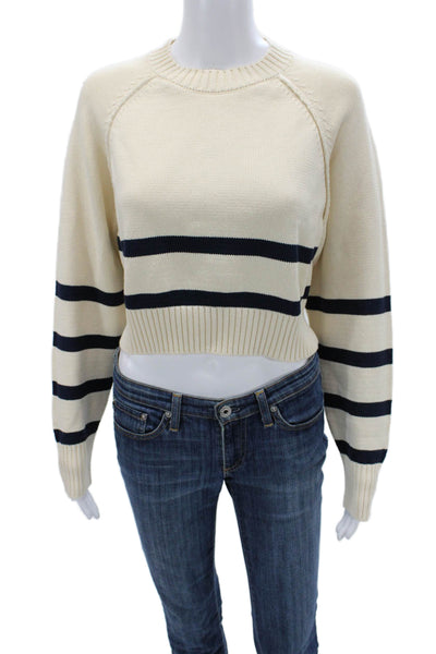 sundays by wearesundays Unisex Beige Striped Pullover Sweater Size S