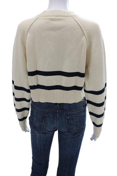sundays by wearesundays Unisex Beige Striped Pullover Sweater Size S