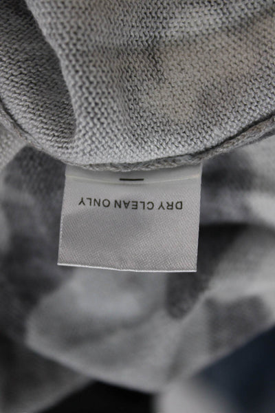 Central Park West Unisex Gray Camouflage Pullover Long Sleeve Viscose Size XS